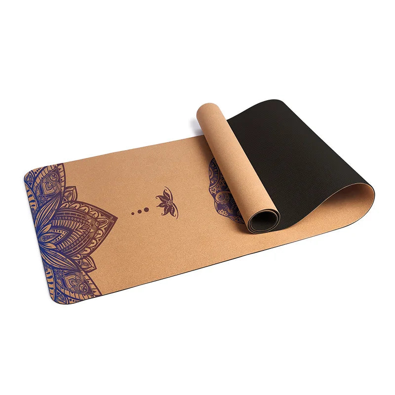 Yoga del corcho eco yoga fold gym exercise cork TPE fitness cork yoga mat-Finds Fit