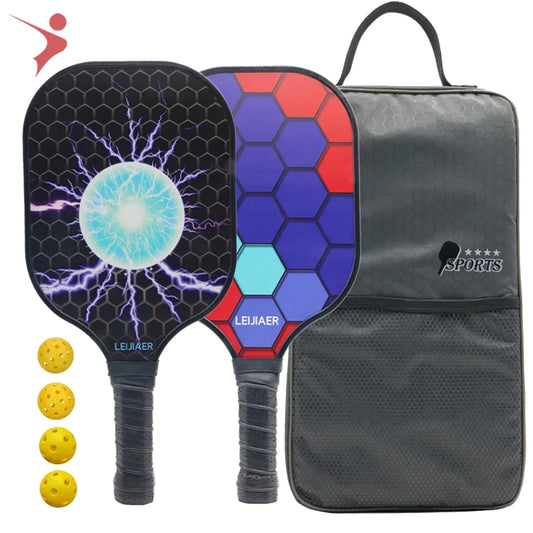 Glass fiber pickleball paddle or carbon pickleball racket, 2 paddles 4 balls-Finds Fit