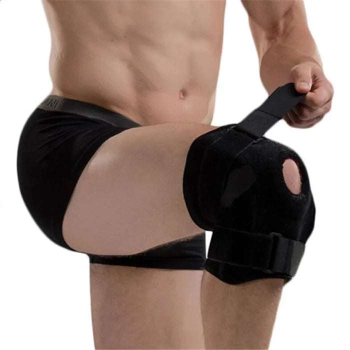 Sport Orthopedic Adjustable Compression basketball Knee Support Brace with Aluminum Support-Finds Fit