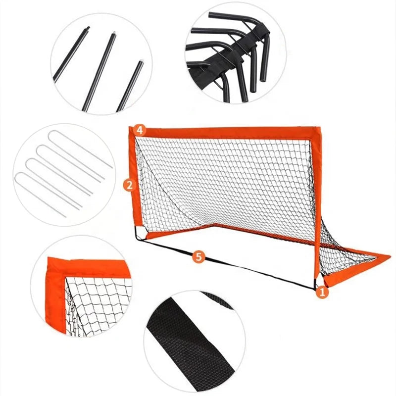 Mini foldable football gate, Football Goal Indoor and outdoor soccer equipment for kid-Finds Fit