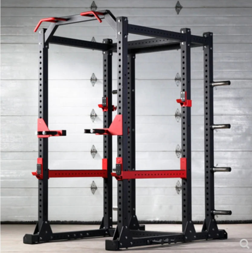 Gym multi-function weightlifting bed home bench press squat rack frame barbell rack strength training smith machine-Finds Fit