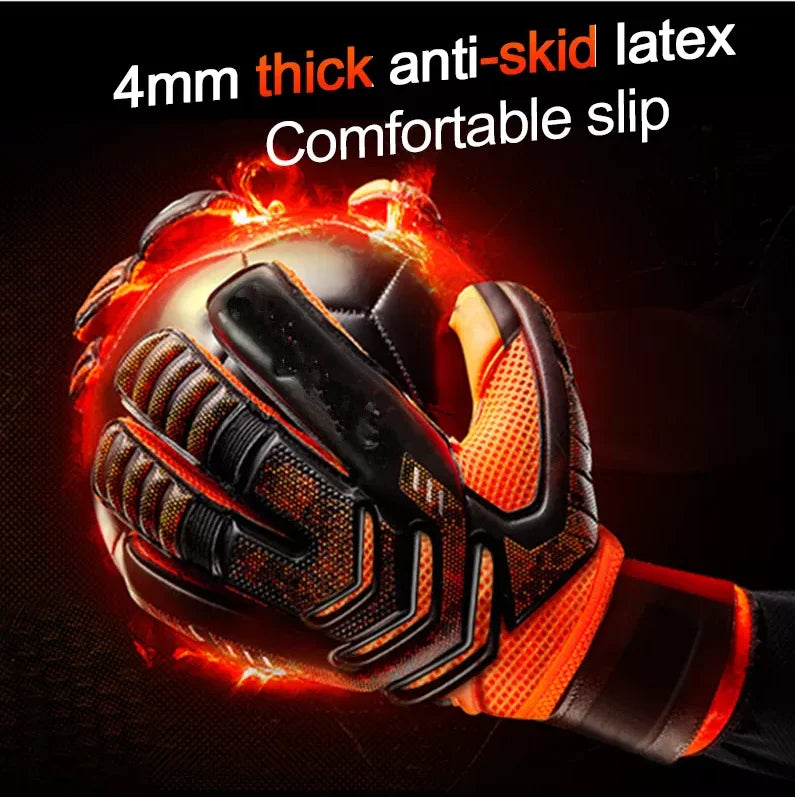 Professional Soccer Goalkeeper Gloves Latex with Finger Protection for Children Adults Man-Finds Fit