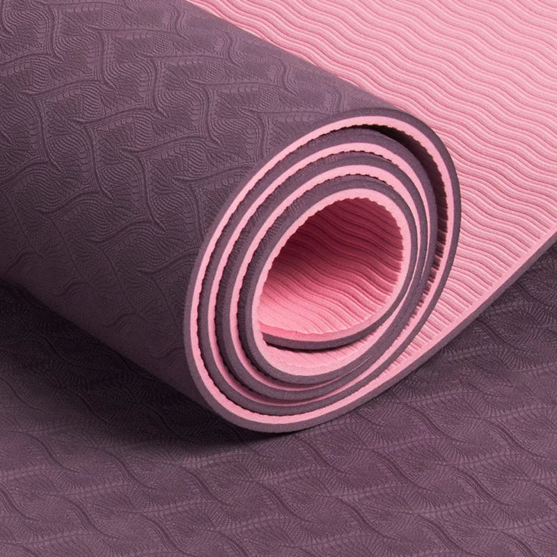 Home Exercise Gym Fitness 6mm Two Layer Printed Yoga Mat,Nude Yoga Mat-Finds Fit