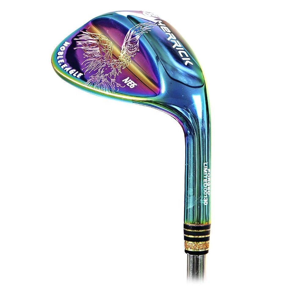 CNC forging Right handed colorful head silver Steel Shaft golf clubs wedge-Finds Fit