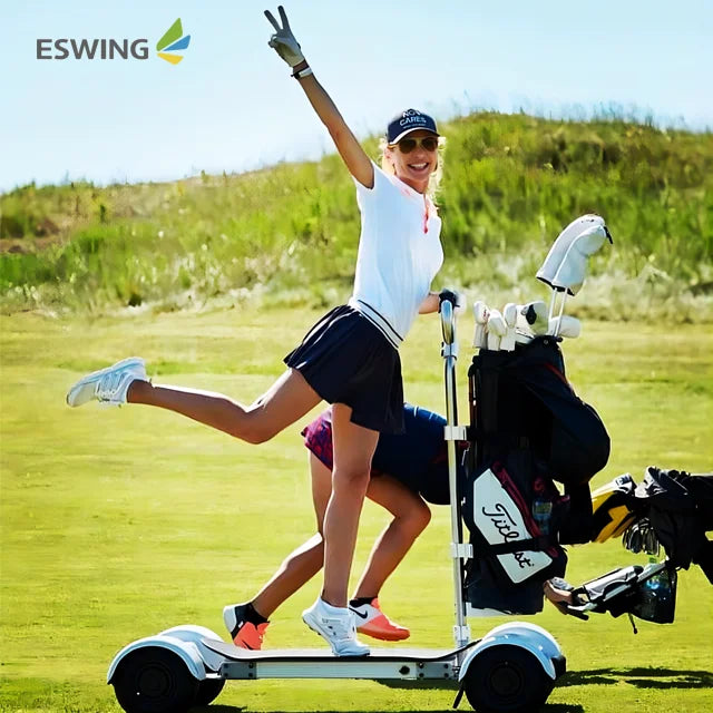 ESWING Electric Golf Push Cart 10 Inch Golf buggy Trolley 60V golf skateboard-Finds Fit