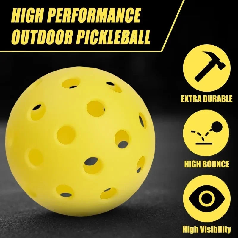 1/2/4 Stück Pickleball-Bälle für den Außenbereich, 40 Löcher, Pickleball-Zubehör für das Training, 74 mm, Standard-Pickle-Bälle für Wettkämpfe