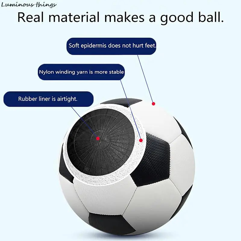 1Pc Soccer Ball Size 4 Wear Rsistant Durable Soft PU Outdoor Football Training Seamless Soccer Ball Group Training Game Supplies-Finds Fit