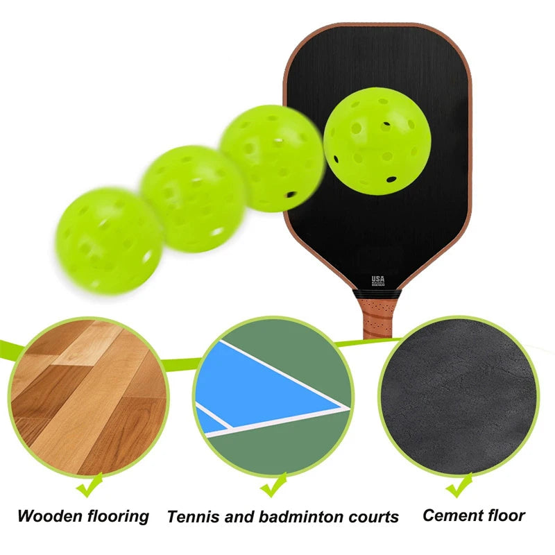 12pcs Colorful Pickleball 40 Holes And 26 Holes Durable Training and Competition Pickleballs for Outdoor Indoor Competition Play