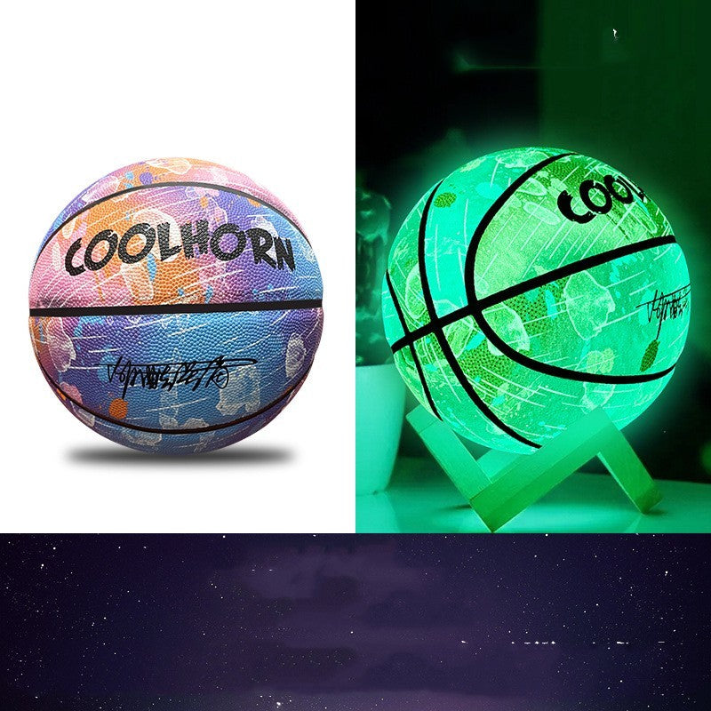 Luminous Luminous Basketball PU Soft Leather Outdoor Wear-resistant And Non-slip-Finds Fit