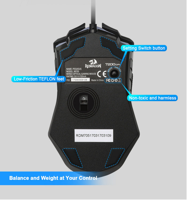 M705USB Wired Gaming Gaming Mouse For Desktop And Laptop Computers-Finds Fit